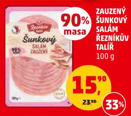 Salám šunkový zauzený Řezníkův talíř