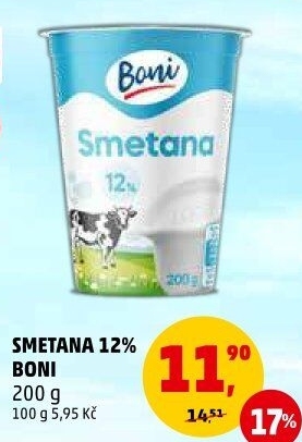 Smetana 12% Boni