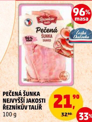 Šunka pečená nejvyšší jakosti Řezníkův talíř