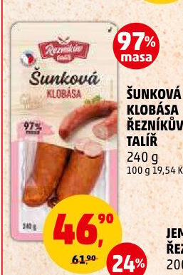 Šunková klobása Řezníkův talíř