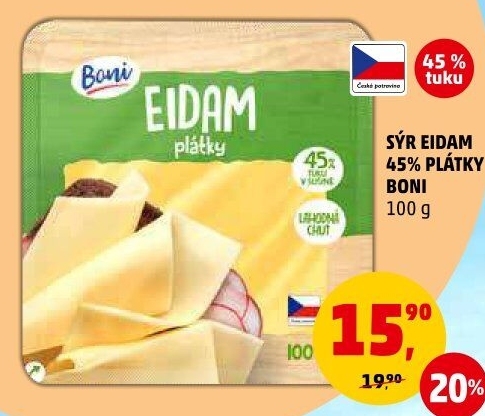 Sýr Eidam 45% Boni