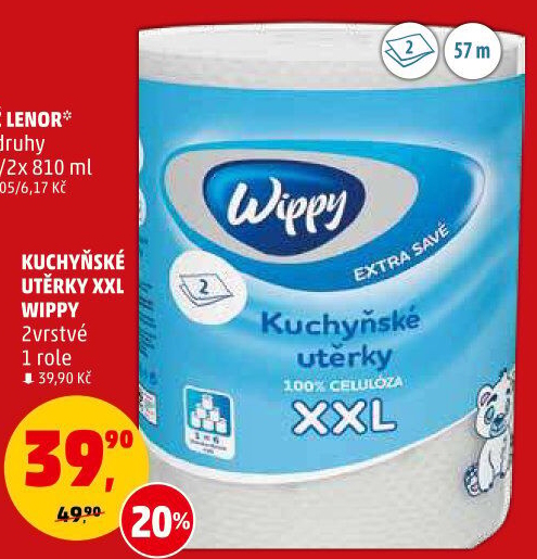 Utěrky kuchyňské 2vrstvé XXL Wippy