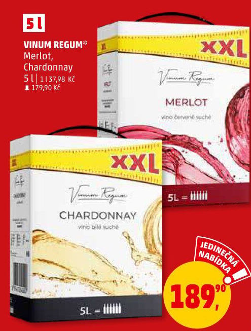 Víno Merlot Vinum Regum - bag in box