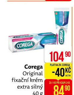Fixační krém na zubní protézu Corega