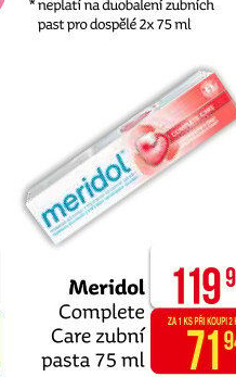 Pasta na zuby Complete Care Meridol