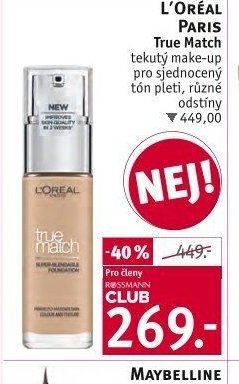 L'ORÉAL PARIS True Match tekutý make-up