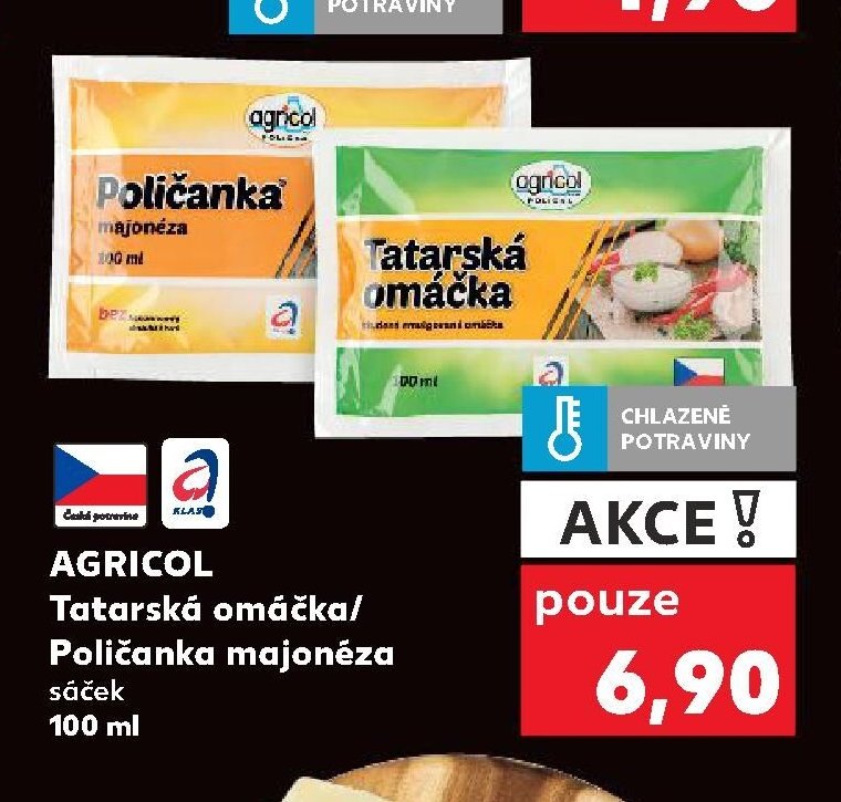 AGRICOL Tatarská omáčka/ Poličanka majonéza