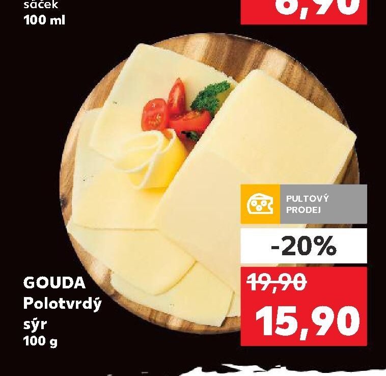 GOUDA Polotvrdý sýr