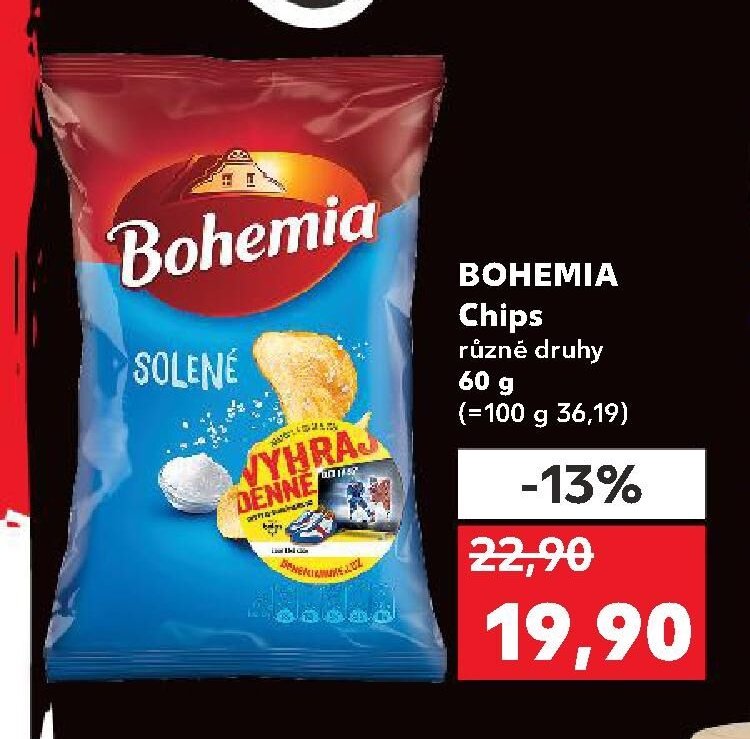 BOHEMIA Chips různé druhy