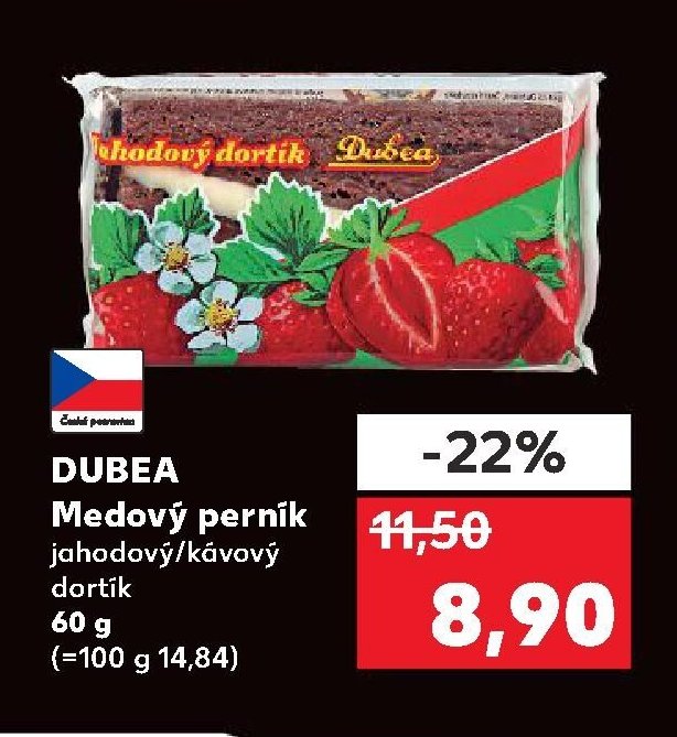 DUBEA Medový perník jahodový/kávový