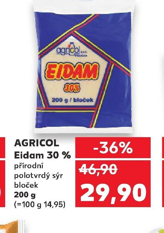 AGRICOL Eidam 30 % 200 g