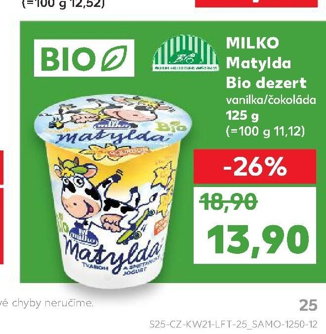 MILKO Matylda Bio dezert 125 g