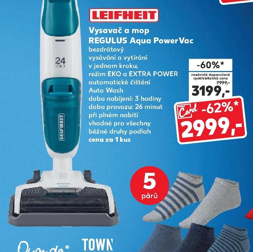 Leifheit Vysavač a mop Regulus Aqua PowerVac