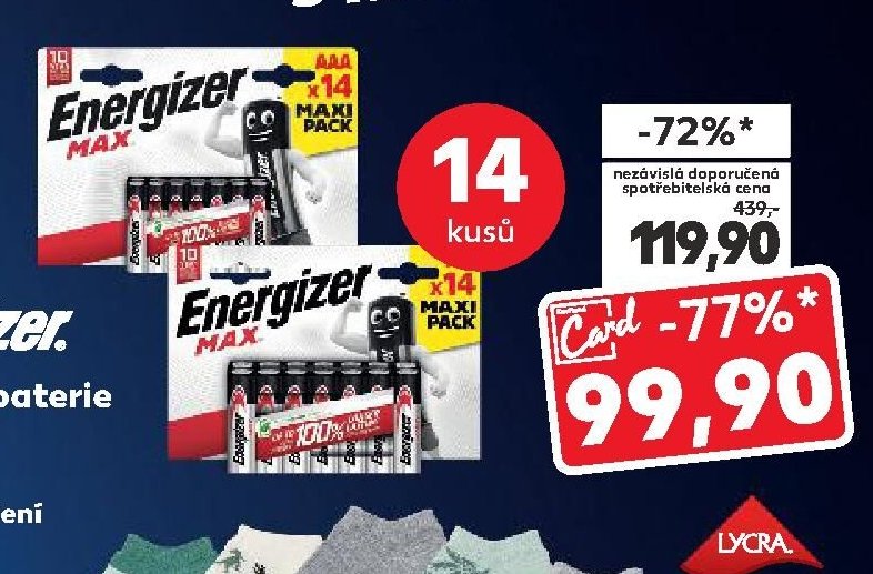 Energizer Alkalické baterie AA/AAA