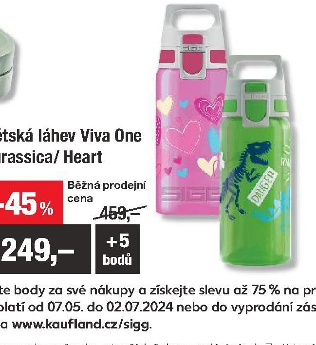 Dětská láhev Viva One Jurassica / Heart