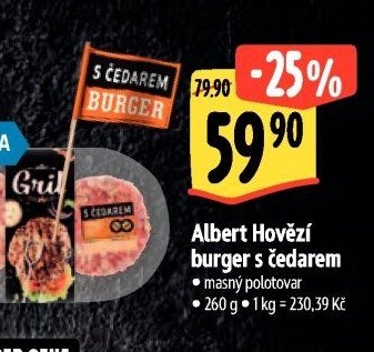 Albert Hovězí burger s čedarem