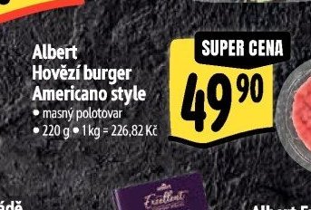 Albert Hovězí burger Americano style