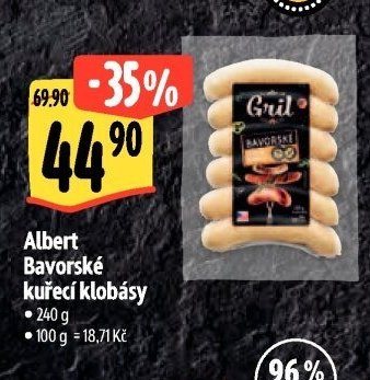 Albert Bavorské kuřecí klobásy