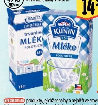 Trvanlivé mléko 1,5%