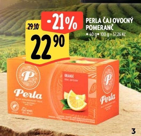 PERLA ČAJ OVOCNÝ POMERANČ