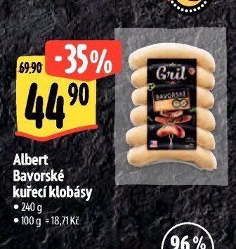 Albert Bavorské kuřecí klobásy