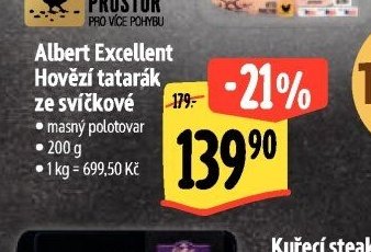 Albert Excellent Hovězí tatarák ze svíčkové