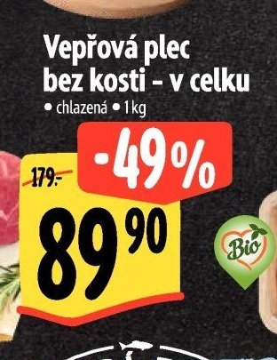 Vepřová plec bez kosti - v celku