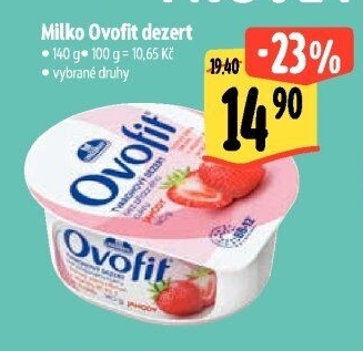 Dezert tvarohový Ovofit Milko