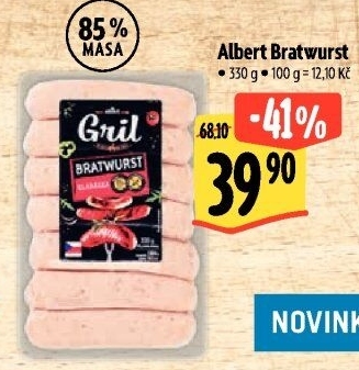 Grilovací klobása bratwurst Albert Gril