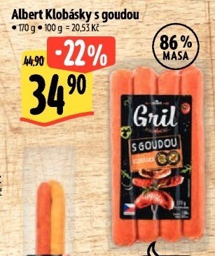 Klobása s goudou Albert Gril