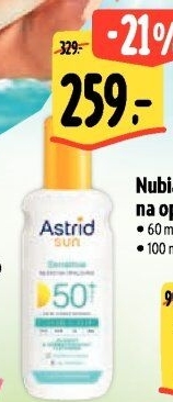 Mléko na opalování ve spreji OF 50+ Sensitive Astrid Sun