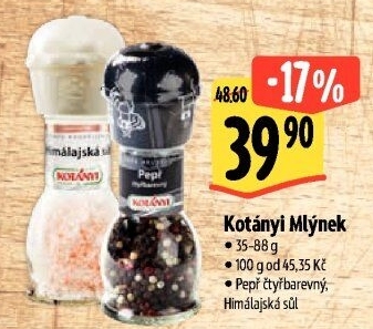 Mlýnek s kořením Kotányi