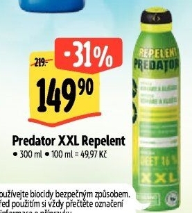 Repelent ve spreji XXL Predator Leroy