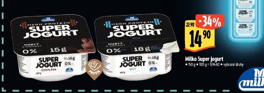 Super jogurt ochucený High protein 0% Milko