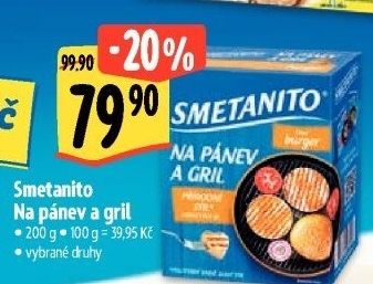 Sýr Smetanito na gril Želetava