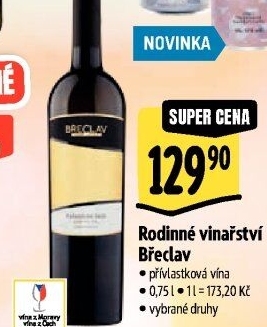 Vína Vinařství Břeclav - přívlastková