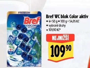 WC blok tuhý Color Aktiv Bref