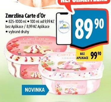 Zmrzlina ve vaničce Carte D'