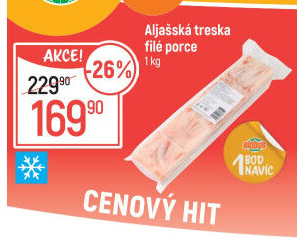 Aljašská treska filé mražená