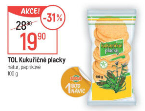Kukuřičné placky bez lepku Tol