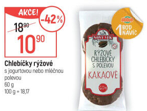 Rýžové chlebíčky polomáčené Nový věk