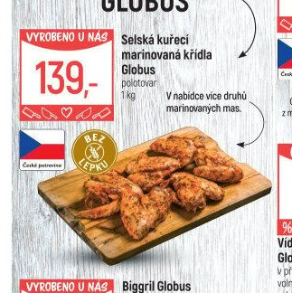Selská kuřecí marinovaná křídla Globus