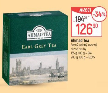 Čaj Earl Grey Ahmad Tea