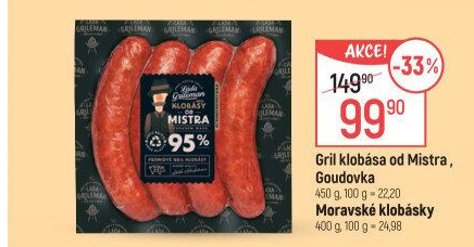 Grilovací klobása od Mistra Láďa Grileman Kostelecké uzeniny