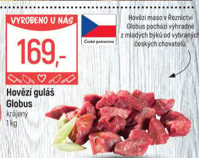Hovězí maso na guláš Globus