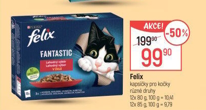 Kapsičky pro kočky Fantastic Felix Purina