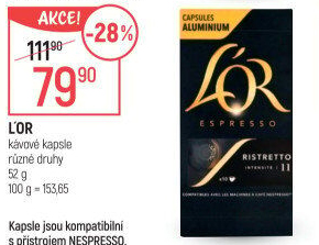 Kapsle pro Nespresso L'