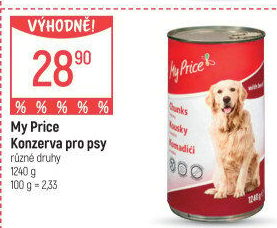 Konzerva pro psy My price