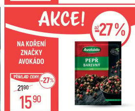 Koření Pepř barevný celý Avokádo