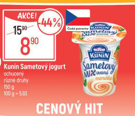 Ochucený jogurt sametový Mlékárna Kunín